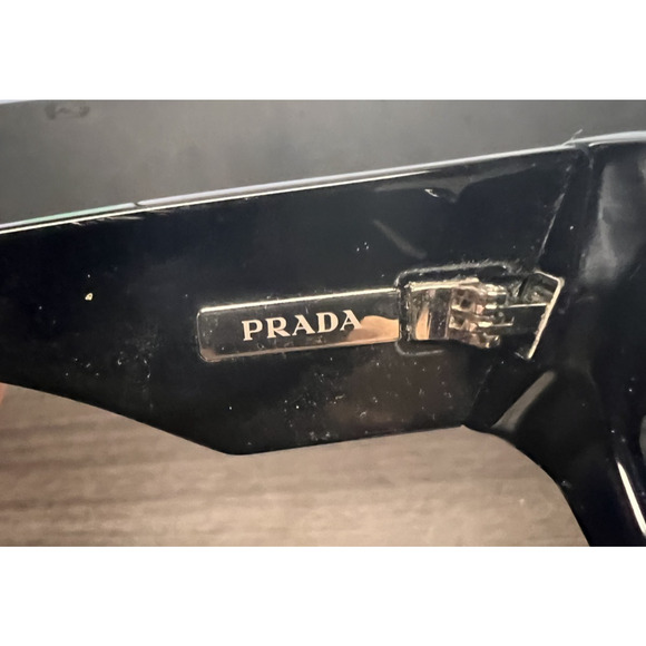 PRADA Milano Women\'s Rectangle Sunglasses Black Frame Black Lenses main image 5